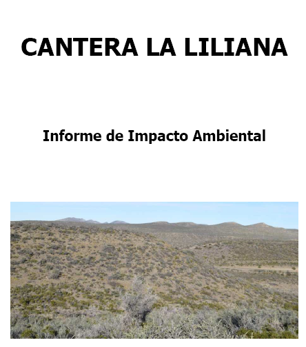 Convocatoria a Consulta Publica Proyecto de Explotación Cantera “LA LILIANA” presentado por el Sr. Carlos Masquelet