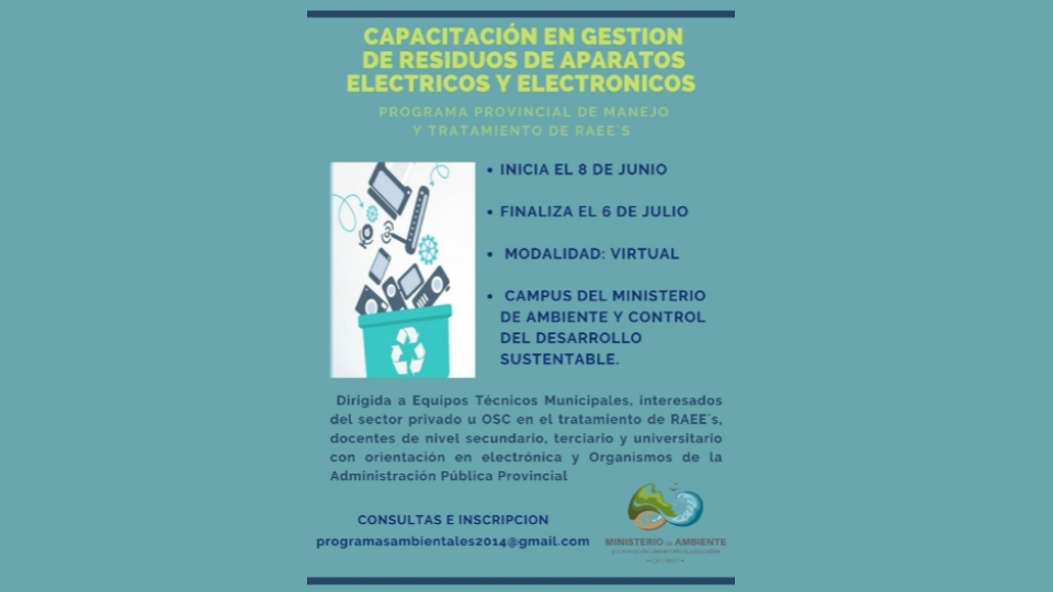 Capacitación en Gestión de Residuos de aparatos eléctricos y electrónicos